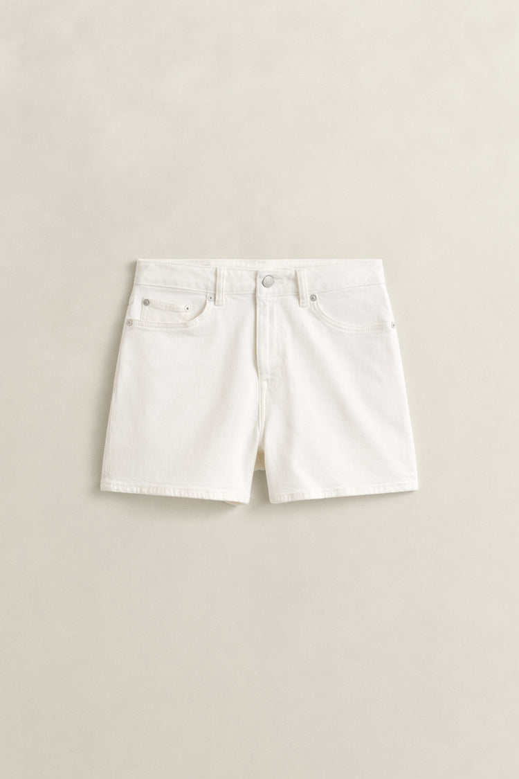 Szorty damskie regular fit białe