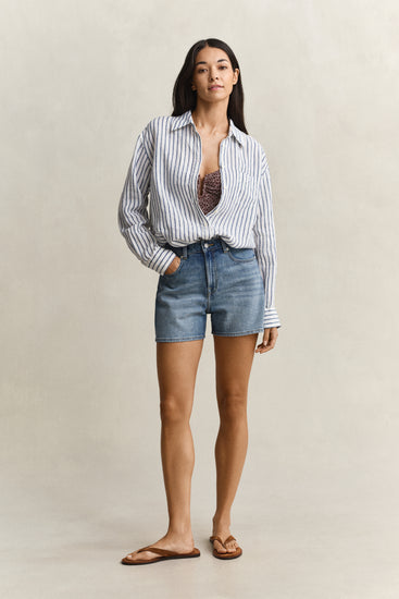 Szorty damskie regular fit niebieskie