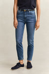 Spodnie jeansowe damskie slim fit niebieskie