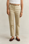 Spodnie damskie slim fit beżowe