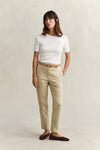 Spodnie damskie slim fit beżowe