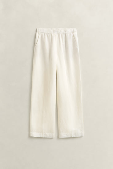 Spodnie damskie relaxed fit białe