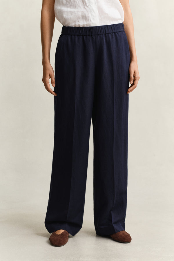 Spodnie damskie relaxed fit granatowe