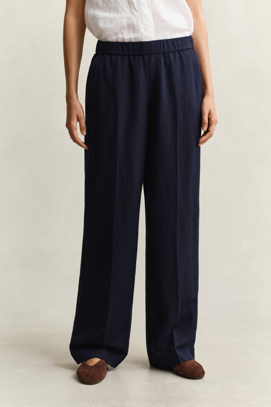 Spodnie damskie relaxed fit granatowe