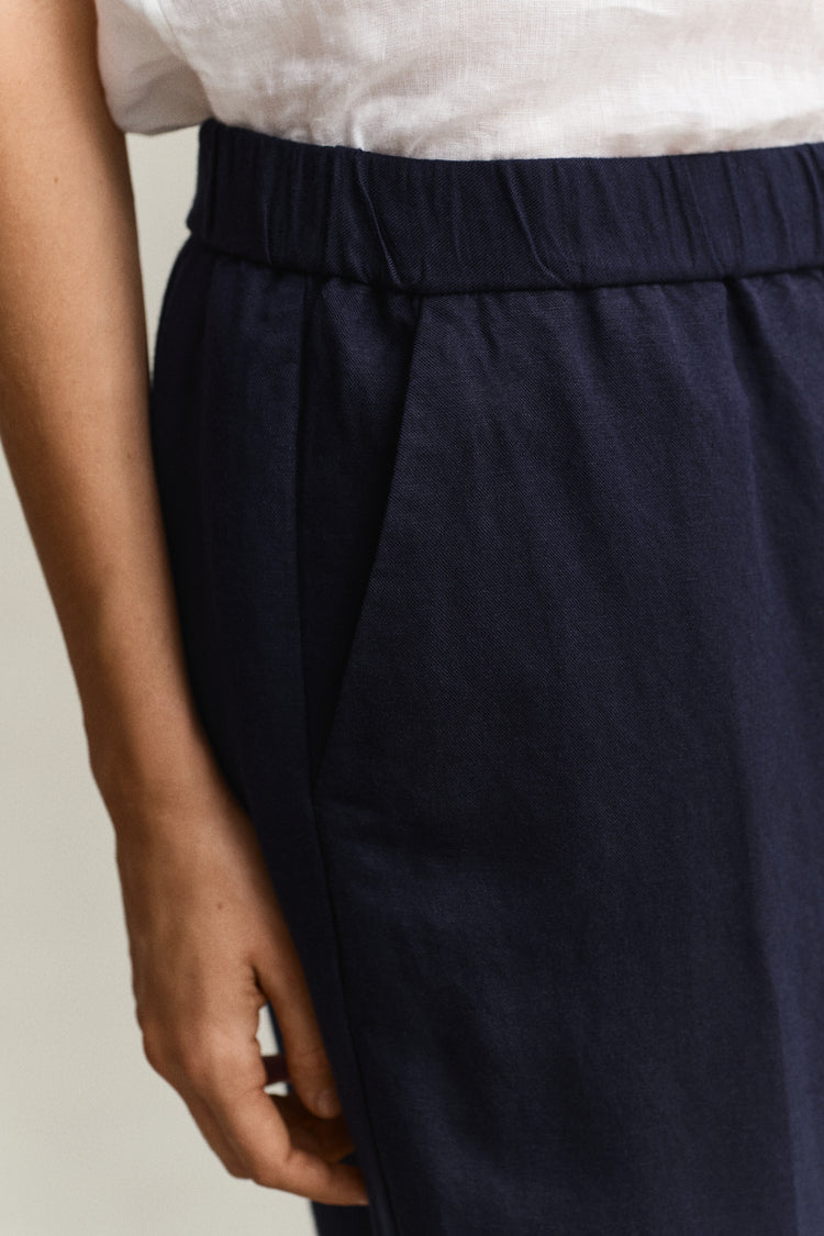 Spodnie damskie relaxed fit granatowe