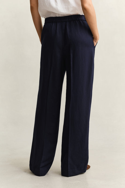 Spodnie damskie relaxed fit granatowe