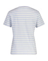 Bawełniany t-shirt damski w paski z okrągłym kołnierzykiem regular fit