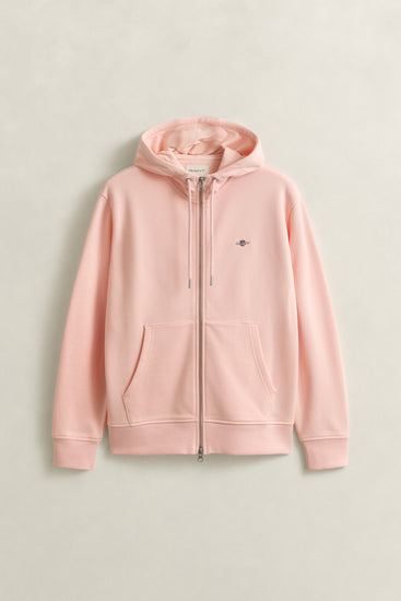 Bluza damska z kapturem relaxed fit różowa