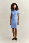 Sukienka damska z kołnierzykiem polo i krótkim rękawem slim fit