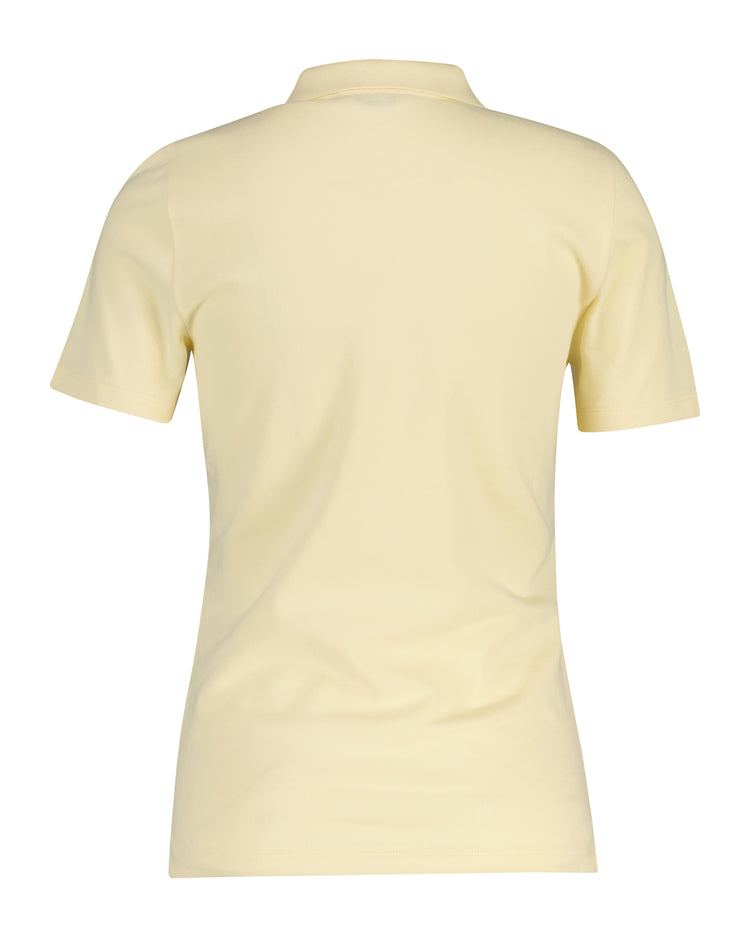 Koszulka polo damska slim fit żółta
