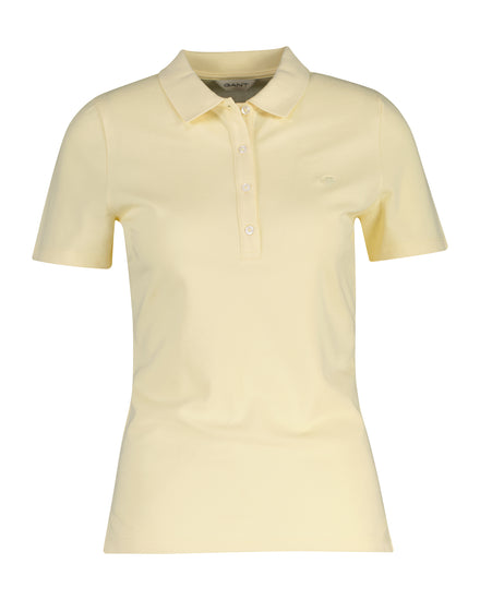 Koszulka polo damska slim fit żółta