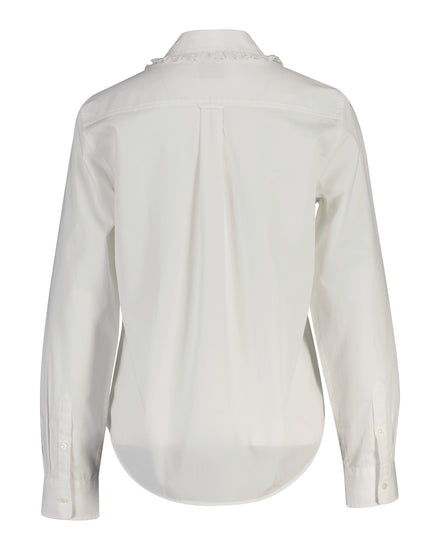 Bawełniana koszula damska z długim rękawem regular fit biała