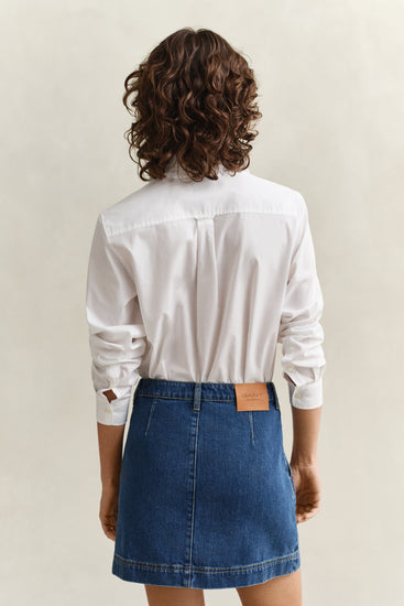 Bawełniana koszula damska z długim rękawem regular fit biała