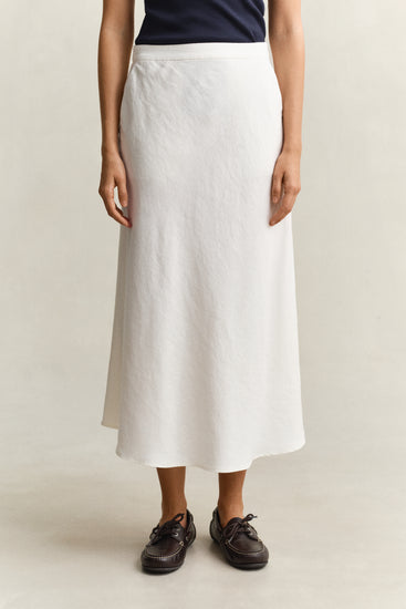 Spódnica damska relaxed fit biała