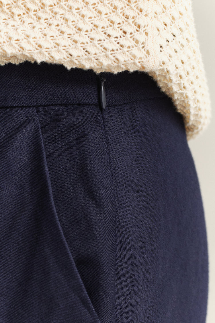 Spódnica damska relaxed fit granatowa