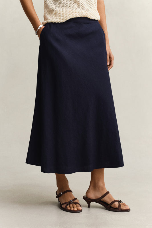 Spódnica damska relaxed fit granatowa