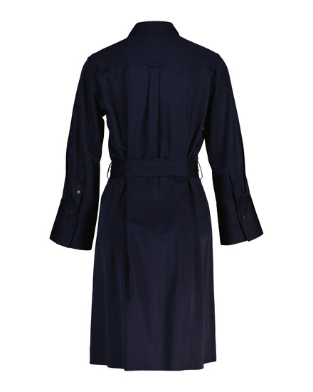 Sukienka damska z kołnierzem koszulowym z długim rękawem z nadrukiem regular fit