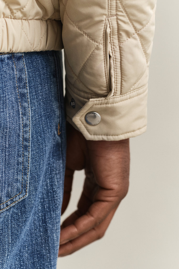 Kurtka męska z kołnierzem ze stójką i długim rękawem regular fit