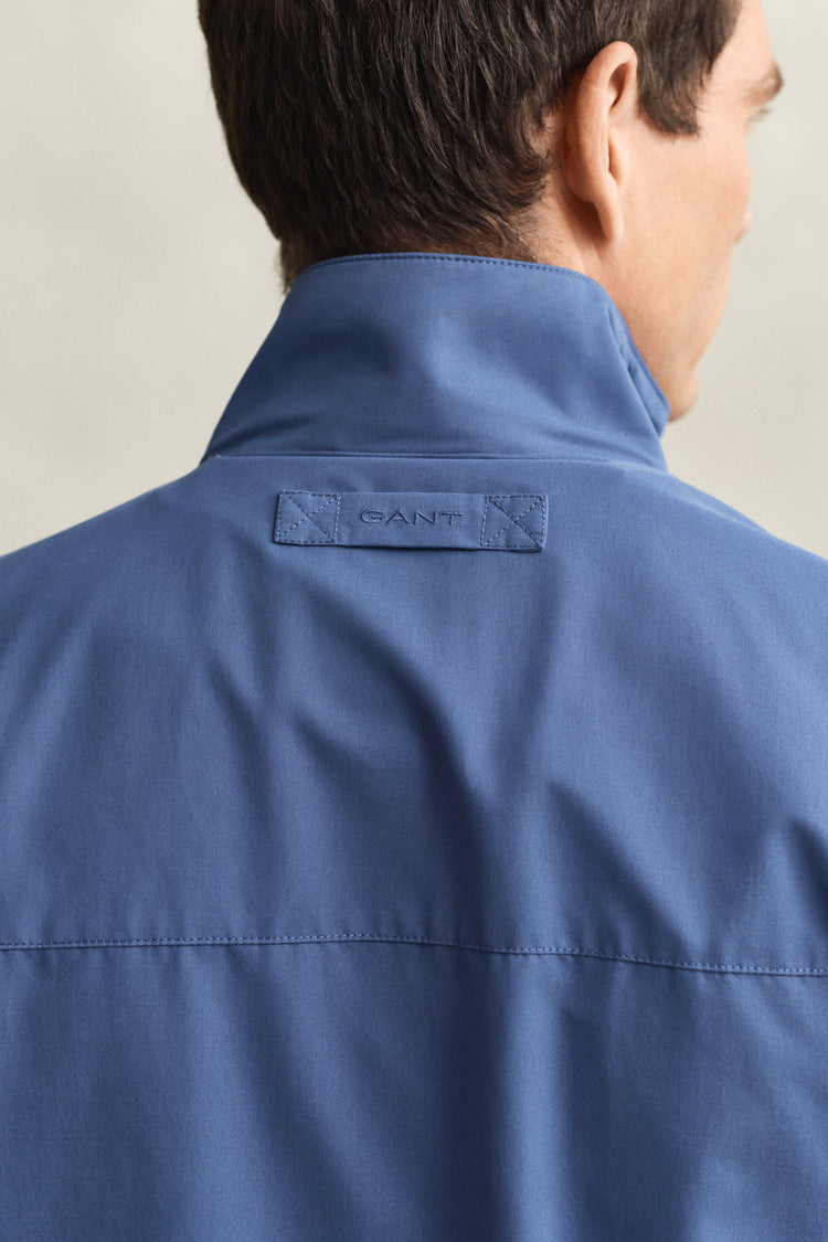 Kurtka męska ze stójką z długim rękawem regular fit niebieska