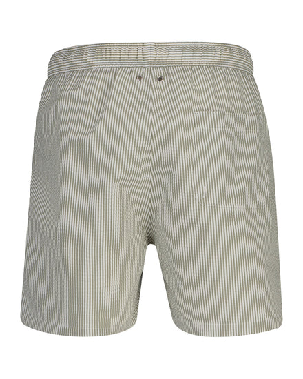 Szorty kąpielowe męskie w paski regular fit zielone