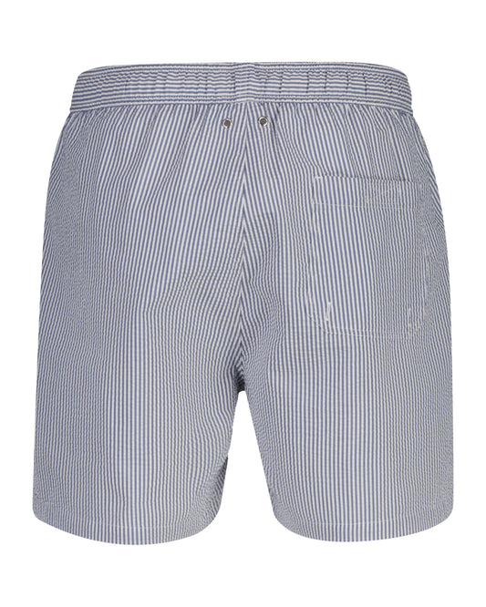 Szorty kąpielowe męskie w paski regular fit niebieskie