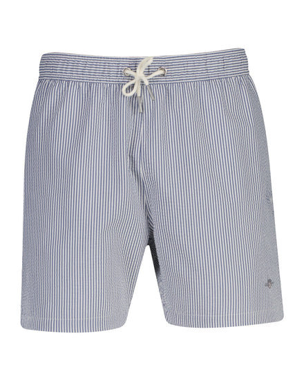 Szorty kąpielowe męskie w paski regular fit niebieskie