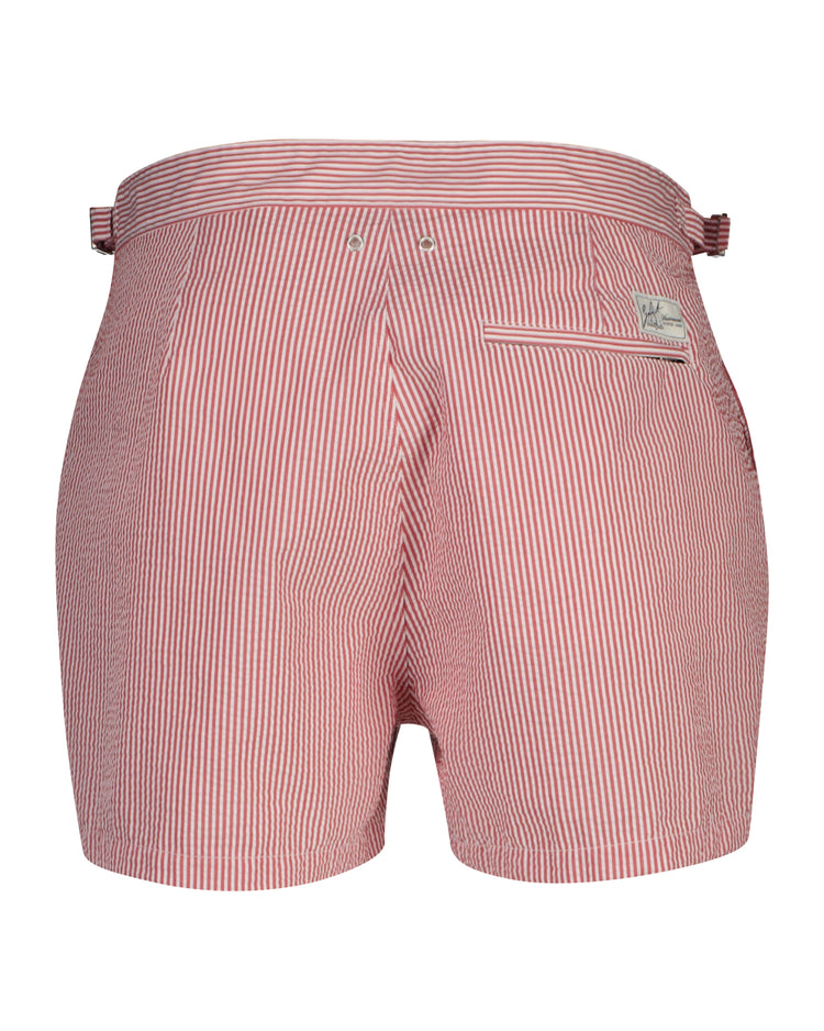 Szorty kąpielowe męskie w paski slim fit niebieskie