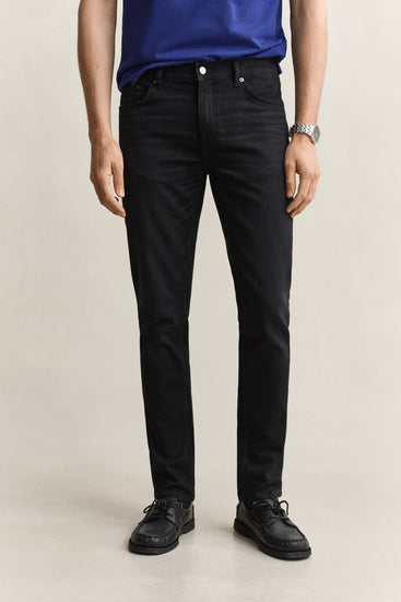 Jeansy męskie slim fit czarne