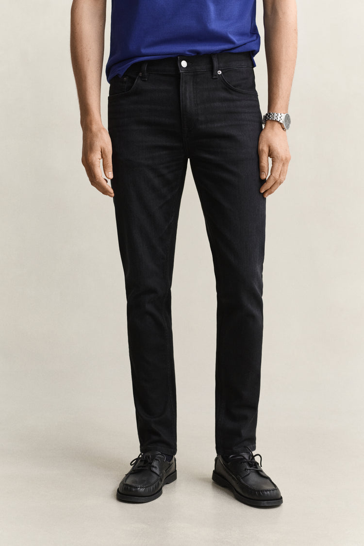 Jeansy męskie slim fit czarne