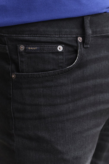 Jeansy męskie slim fit czarne