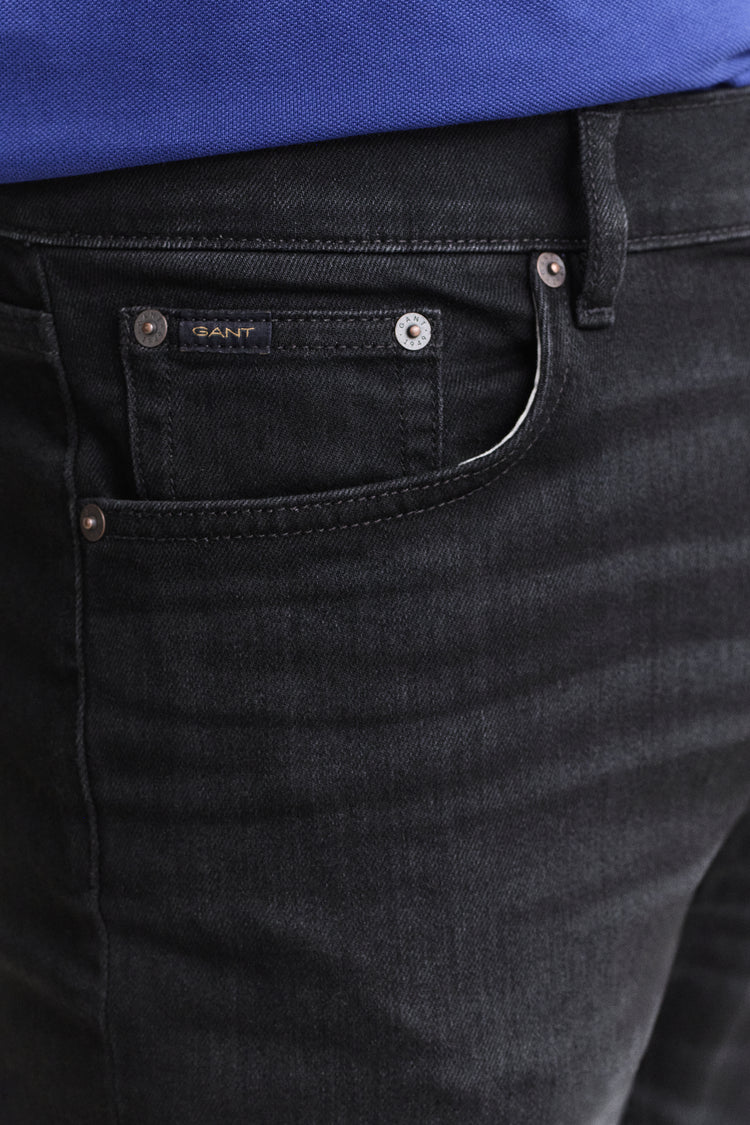 Jeansy męskie slim fit czarne
