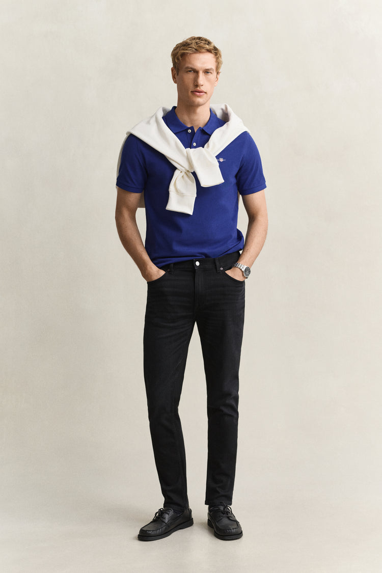 Jeansy męskie slim fit czarne
