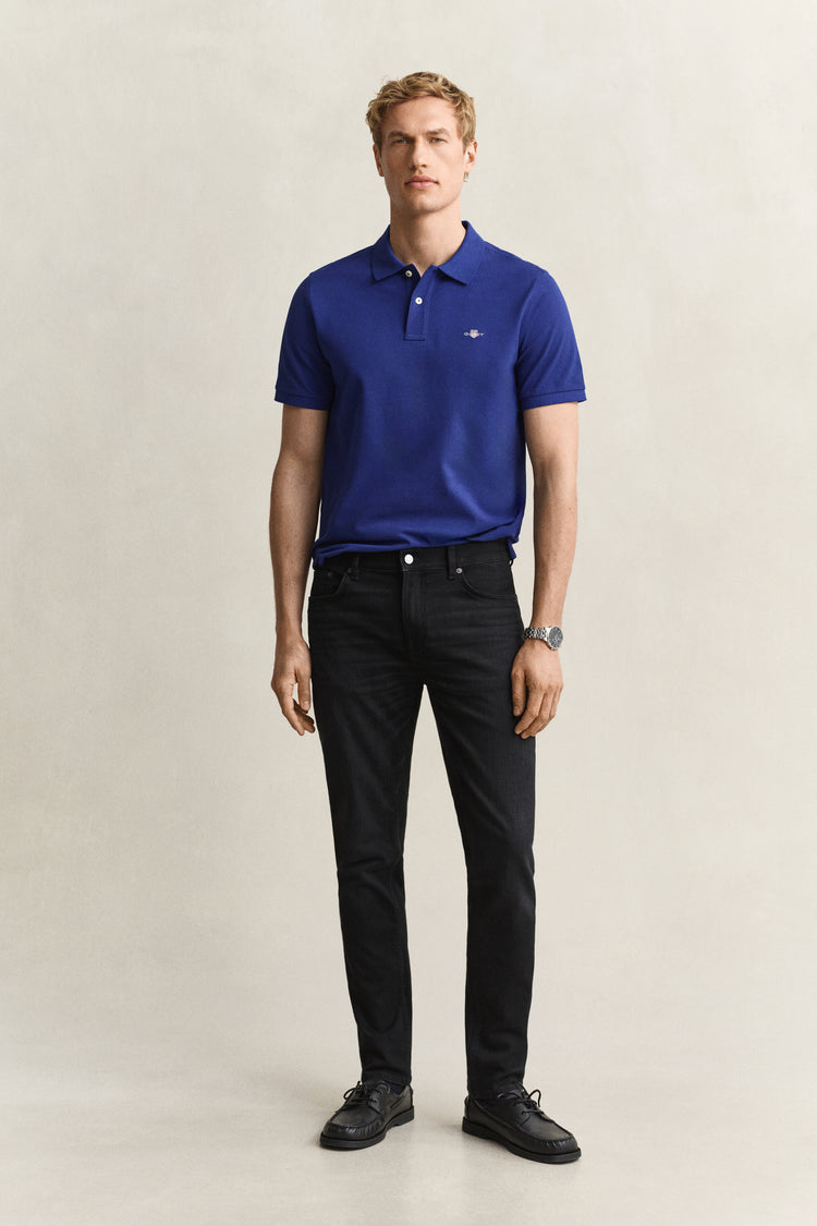 Jeansy męskie slim fit czarne