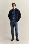 Jeansy męskie slim fit niebieskie