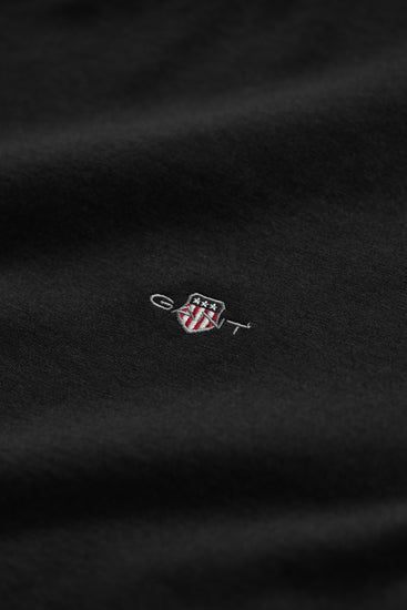 T-shirt męski z okrągłym dekoltem regular fit czarny