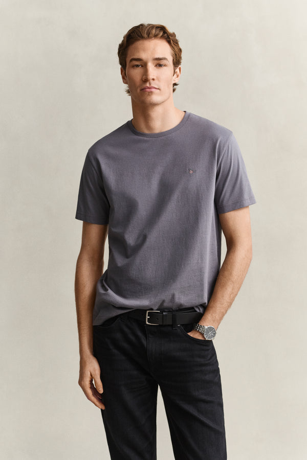 T-shirt Shield męski regular fit szary
