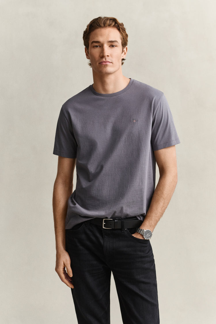 T-shirt Shield męski regular fit szary
