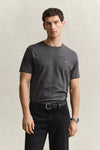 T-shirt męski z okrągłym dekoltem regular fit szary