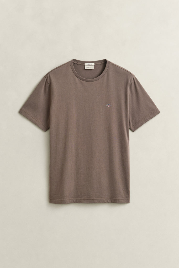 T-shirt Shield męski regular fit beżowy