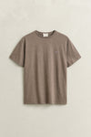 T-shirt Shield męski regular fit brązowy
