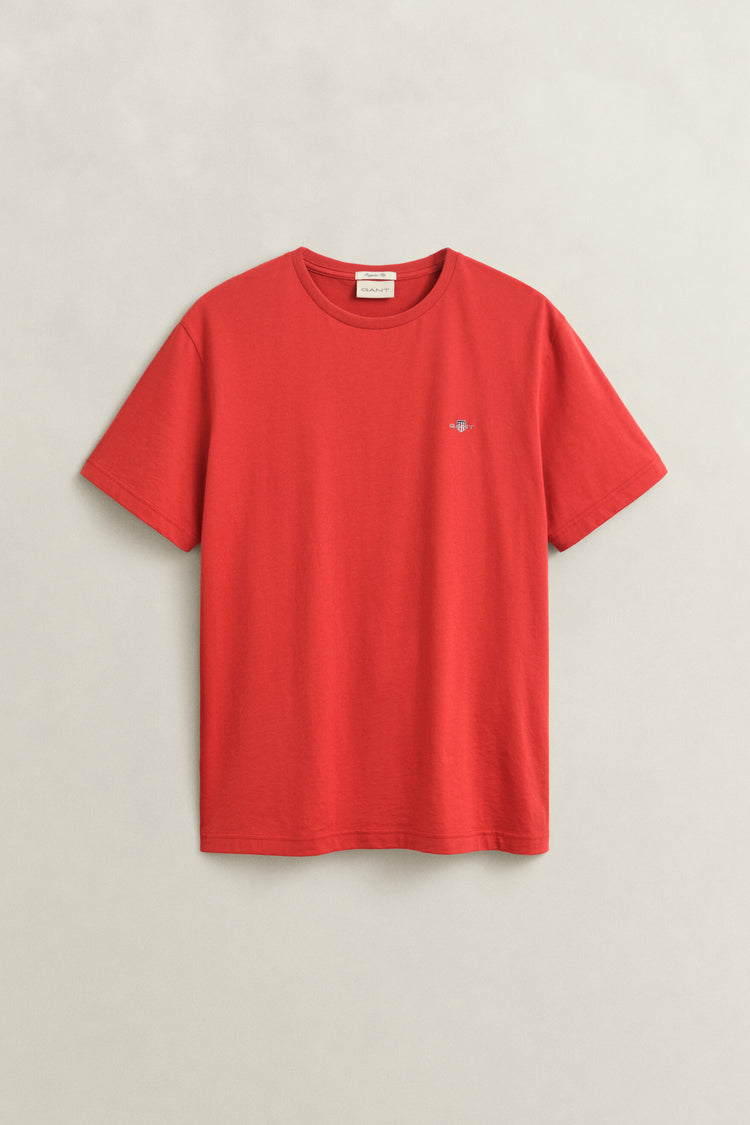 T-shirt Shield męski regular fit pomarańczowy