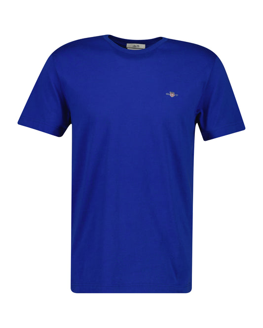 T-shirt Shield męski slim fit granatowy