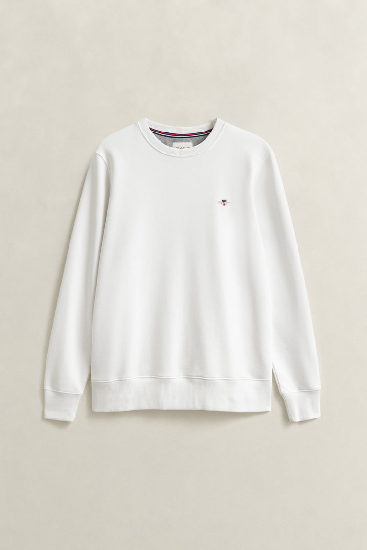 Bluza męska z okrągłym dekoltem regular fit biała