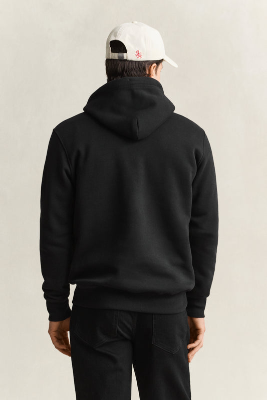 Bluza męska z kapturem regular fit czarna