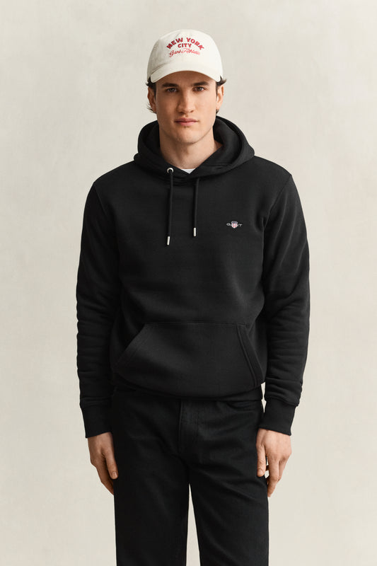Bluza męska z kapturem regular fit czarna