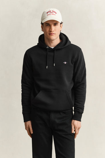 Bluza męska z kapturem regular fit czarna