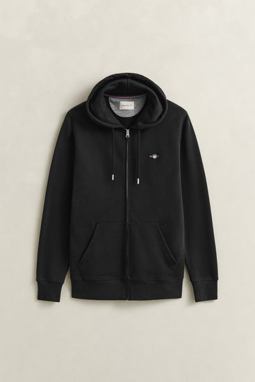 Bluza męska z zamkiem regular fit czarna