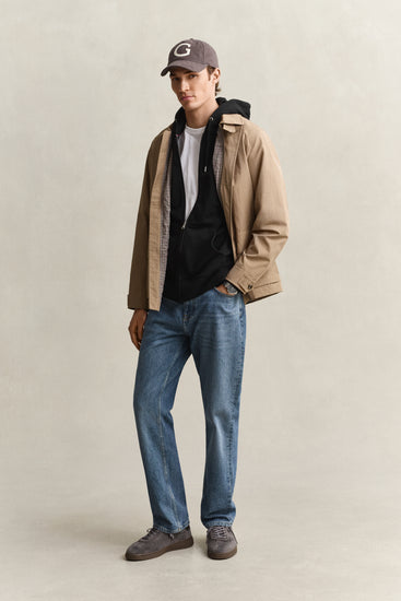Bluza męska z zamkiem regular fit czarna