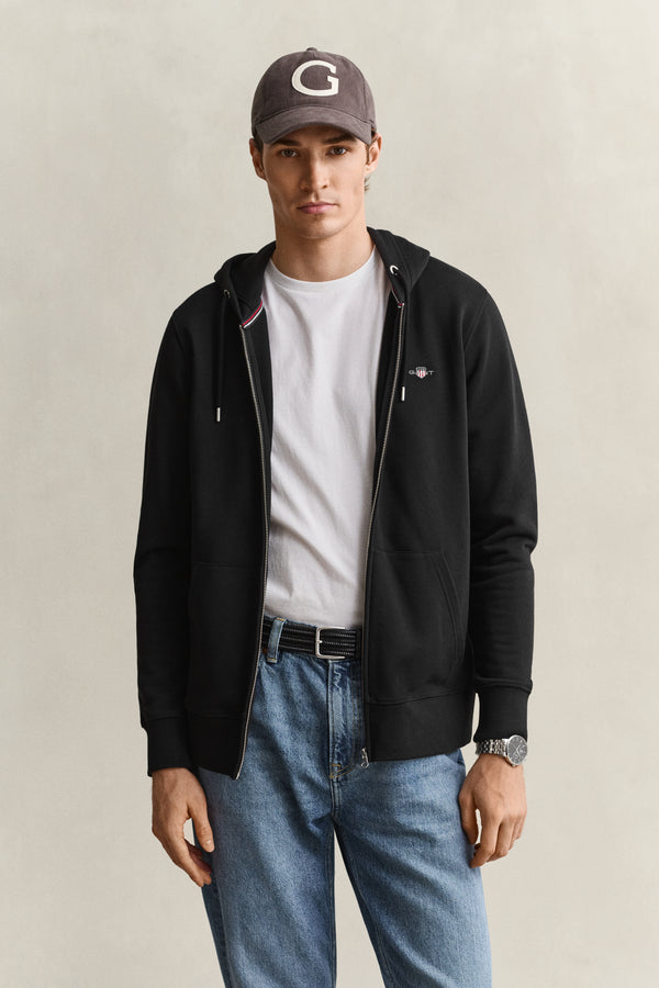 Bluza męska z zamkiem regular fit czarna