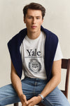 T-shirt Yale męski biały